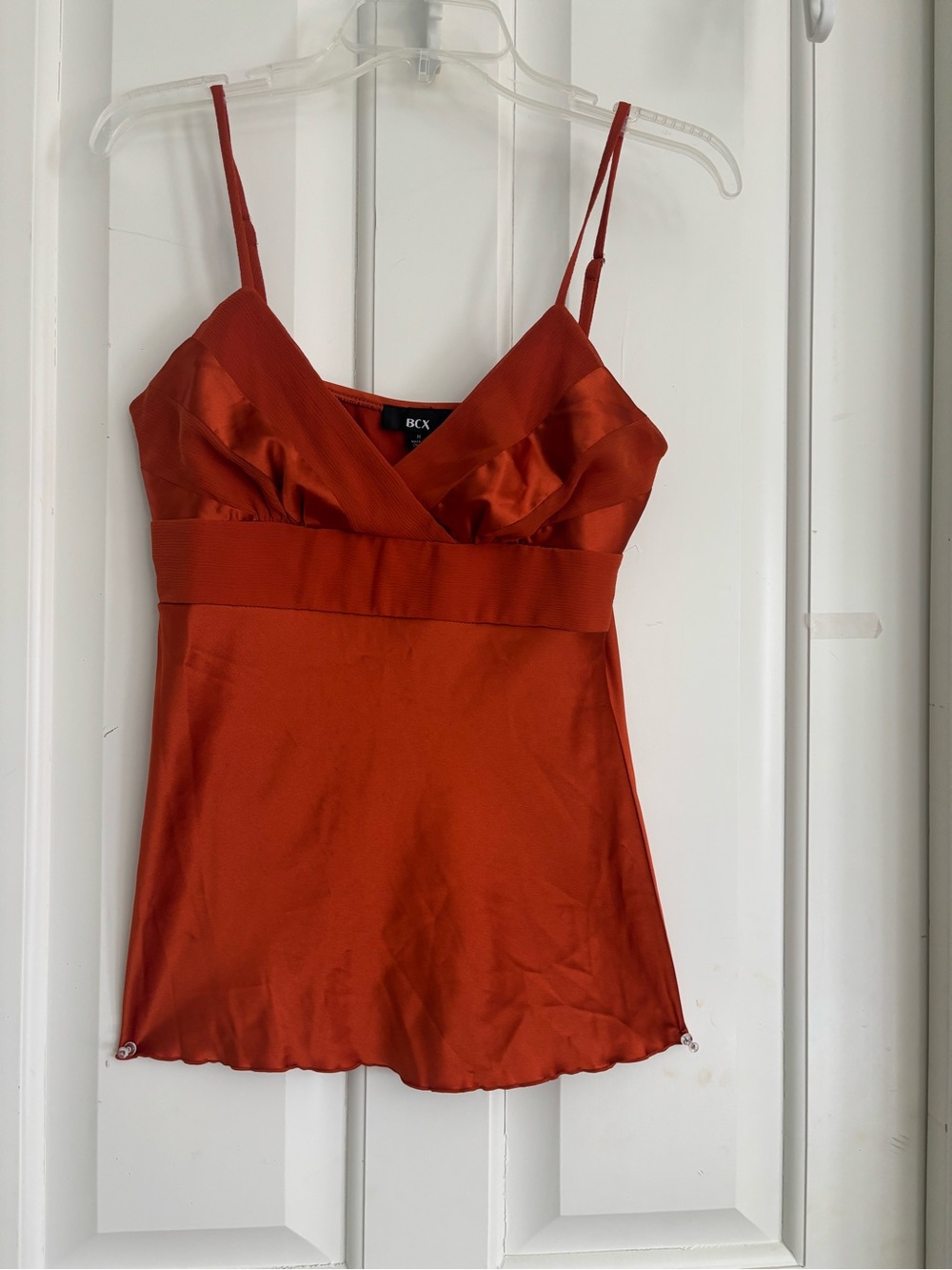 BCX Satin Rust Color  Cami Top Size is Medium